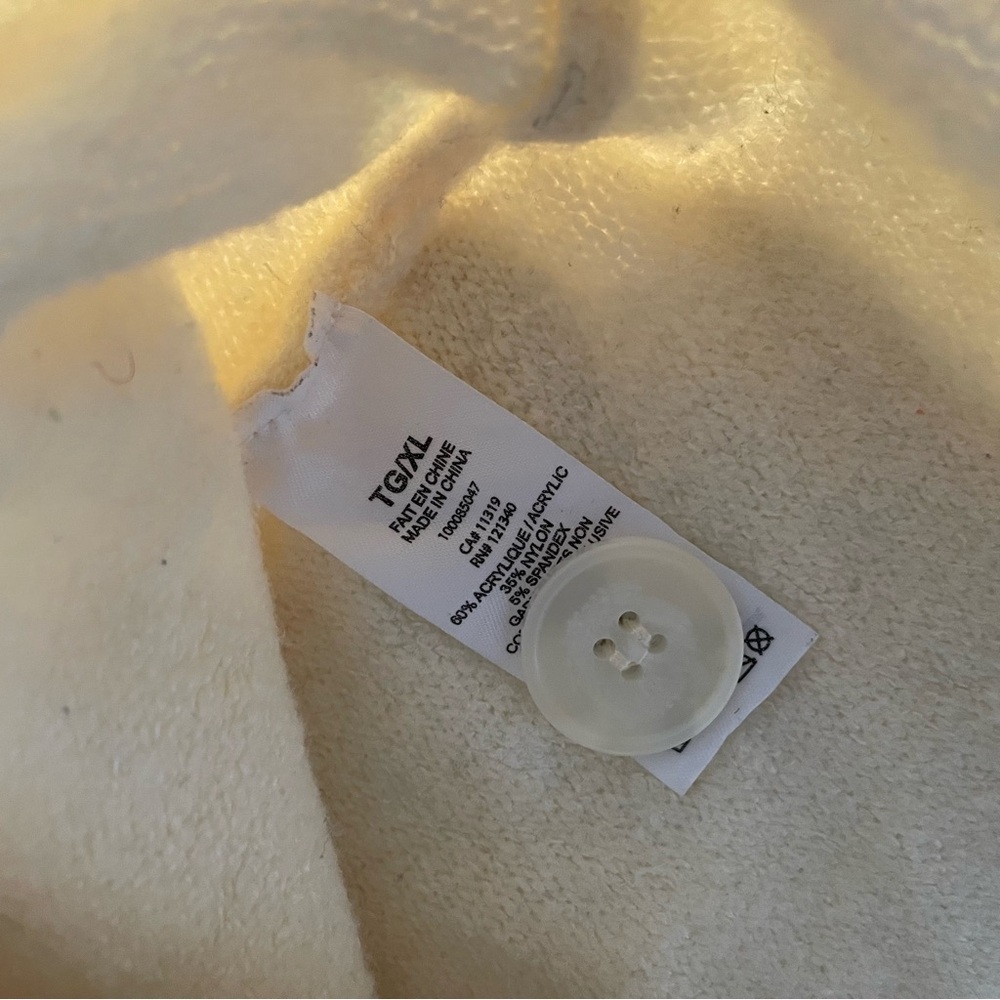 Dynamite Wide Sleeve Cropped Cardigan Sweater SOFT Cream Size XL - Picture 6 of 7